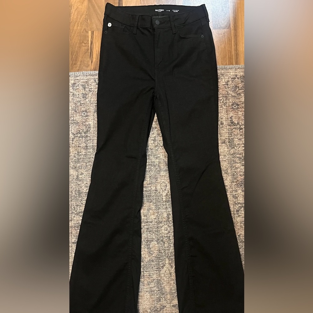 Old Navy Extra High-Rise Black Flare Jeans